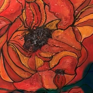 Poppies 12” x 12” archival fine art signed prints. Limited